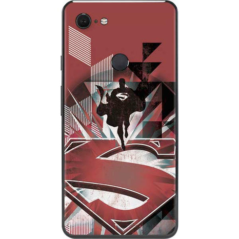 DC Comics Superman Red Pattern Google Pixel 3 XL Skin